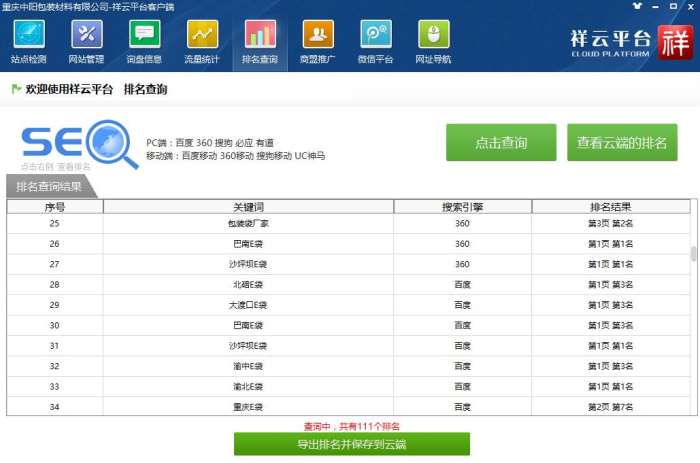中阳包装关键词优化